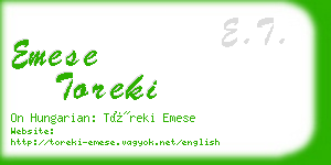 emese toreki business card